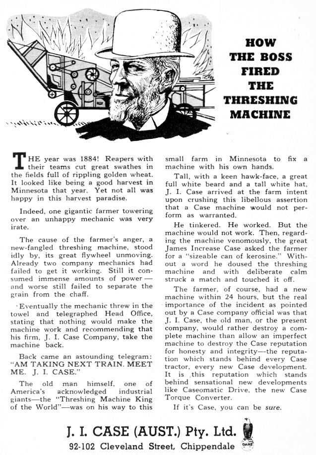 1958 J I Case Threshing Machine Tractors 